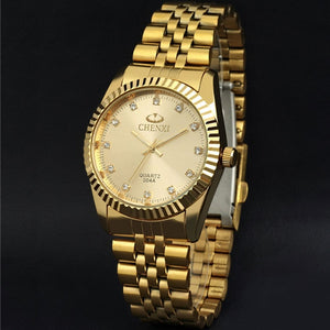 Golden New Clock gold Fashion Men watc