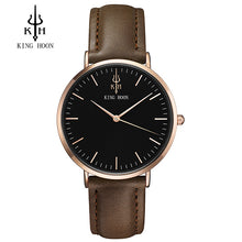 Load image into Gallery viewer, KING HOON Brand Leather Analog Quartz Watch Men