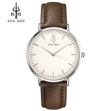 Load image into Gallery viewer, KING HOON Brand Leather Analog Quartz Watch Men