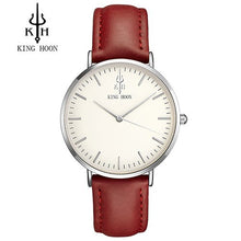 Load image into Gallery viewer, KING HOON Brand Leather Analog Quartz Watch Men