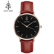 Load image into Gallery viewer, KING HOON Brand Leather Analog Quartz Watch Men