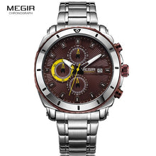 Load image into Gallery viewer, MEGIR Men's Stainless Steel Quartz Formal Dress Watche