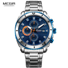 Load image into Gallery viewer, MEGIR Men's Stainless Steel Quartz Formal Dress Watche