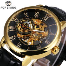 Load image into Gallery viewer, Black Gold Men Mechanical Watch