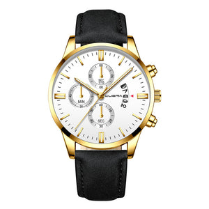 Man Crystal Quartz Wrist Watch