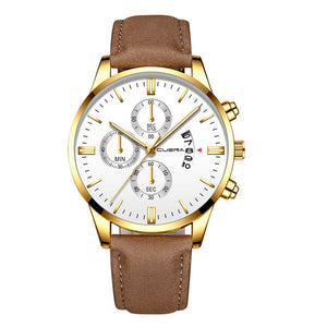 Man Crystal Quartz Wrist Watch
