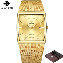 Load image into Gallery viewer, WWOOR Men Watches  Luxury Square Clock