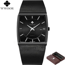 Load image into Gallery viewer, WWOOR Men Watches  Luxury Square Clock