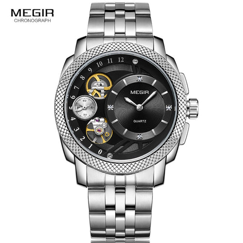 Megir Men's Steel Quartz Watches